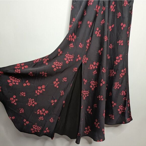 Keepsake Infinity Floral-Print Midi Slip Dress Black Pomegranate Ditsy - Picture 5 of 10